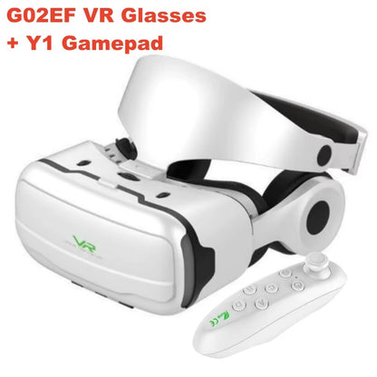 G02EF Virtual Reality VR Glasses IMAX HD 3D Glasses Google Cardboard Box Stereo VR Headset for IOS Android Phone,Support Gamepad