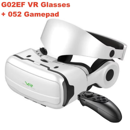 G02EF Virtual Reality VR Glasses IMAX HD 3D Glasses Google Cardboard Box Stereo VR Headset for IOS Android Phone,Support Gamepad