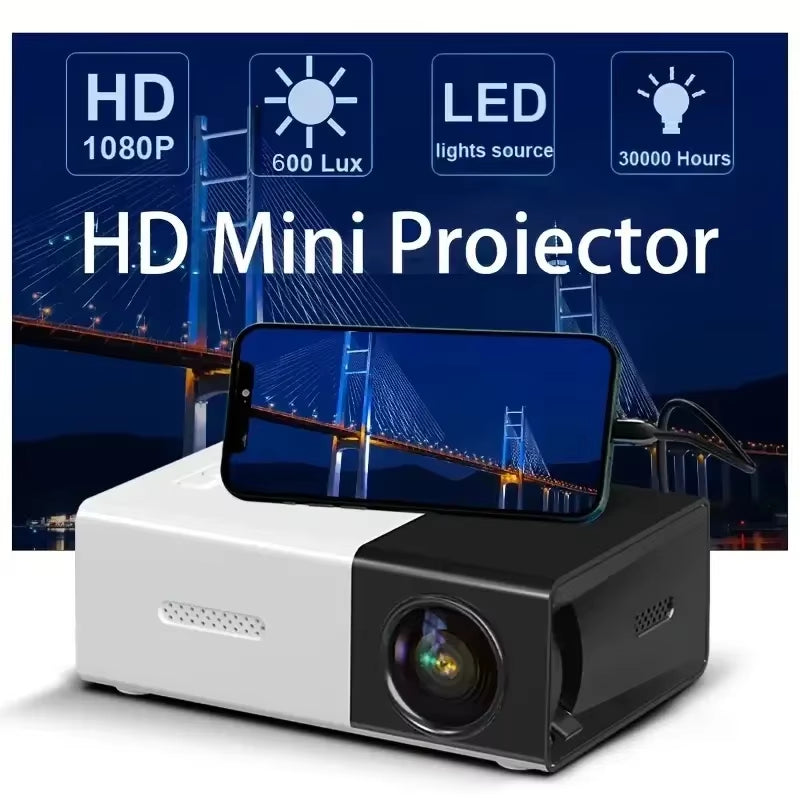 YG300 PRO Mini HD Outdoor Projector Home Theater Projector Mini Portable YG300 LED Children'S Projector Mobile Video Project