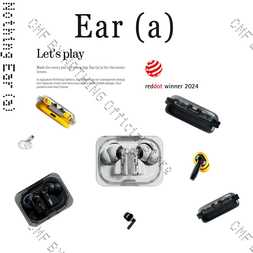 Nothing Ear (A) Global Version Powerful Dynamic 11 Mm Driver up to 42.5 Hours of Listening Time 45 Db Active Noise Cancellation